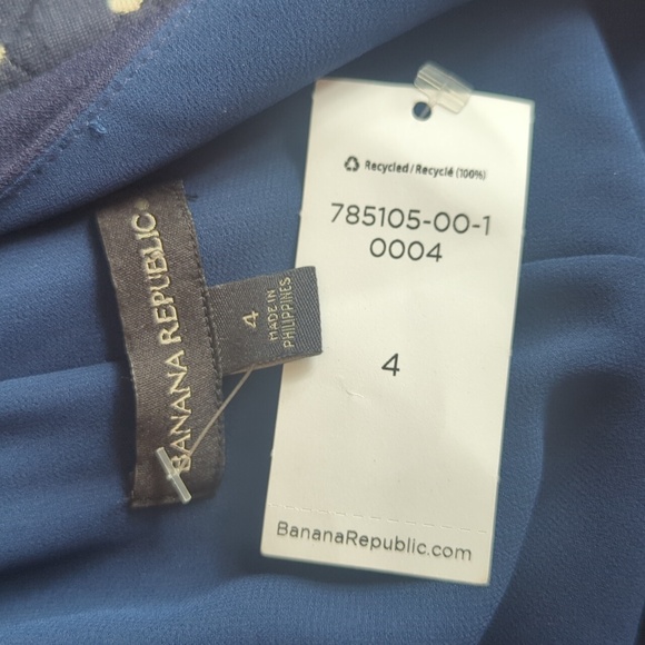 Banana Republic One Shoulder Navy Blue Dress - Size 4 - Picture 6 of 6